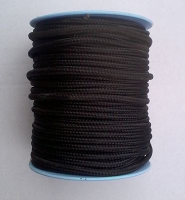 Závěsná šňůra 5,3 mm WINNER černá - 50 m voskovaná